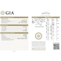 Anello Trilogy Obliquo da 0,56ct Diamanti Certificati GIA - Platino - Misura 15