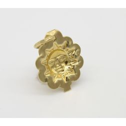 Yellow gold Sun charm