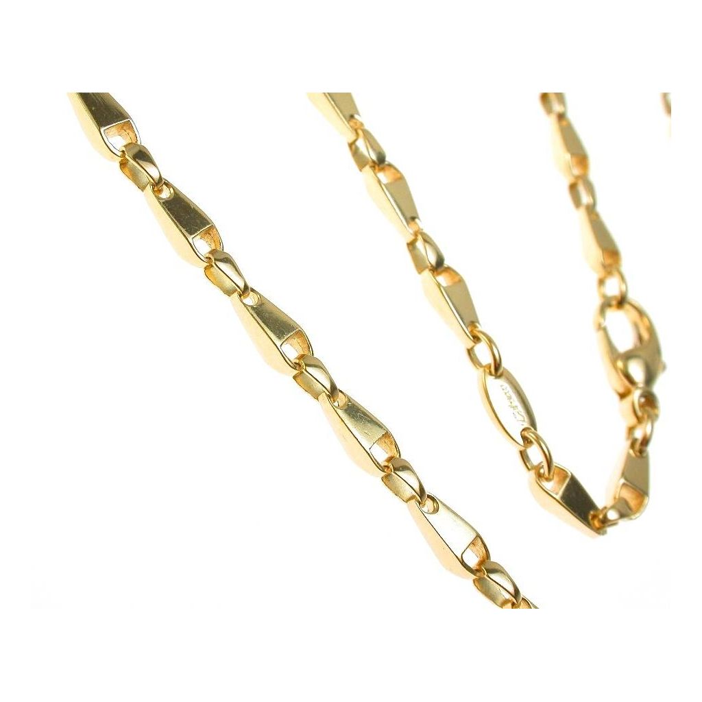 Collana 61cm Chicchi a Trapezi Oro Giallo