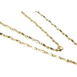 Collana 61cm Chicchi a Trapezi Oro Giallo