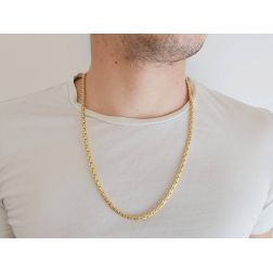 Collana 61cm Tubolare Chicchi Oro Giallo indossata