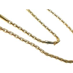 61cm Tubular Necklace  Yellow Gold