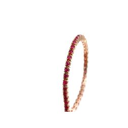 Bracciale Tennis 70 Rubini in Oro Rosa 16cm x 2,1mm
