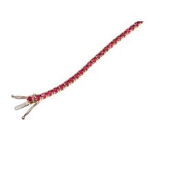 Bracciale Tennis 70 Rubini in Oro Rosa 16cm x 2,1mm