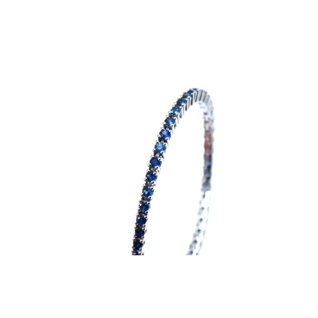 Bracciale Tennis Zaffiri Blu 17cm x 1,8mm