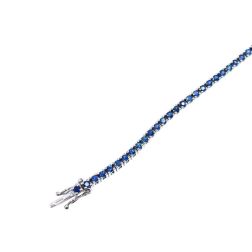 Bracciale Tennis Zaffiri Blu 17cm x 1,8mm