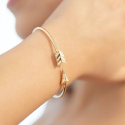 Bracciale Rigido Freccia con Zirconi