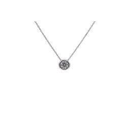 Light Point Necklace Diamond Circle Bezel 5.50mm