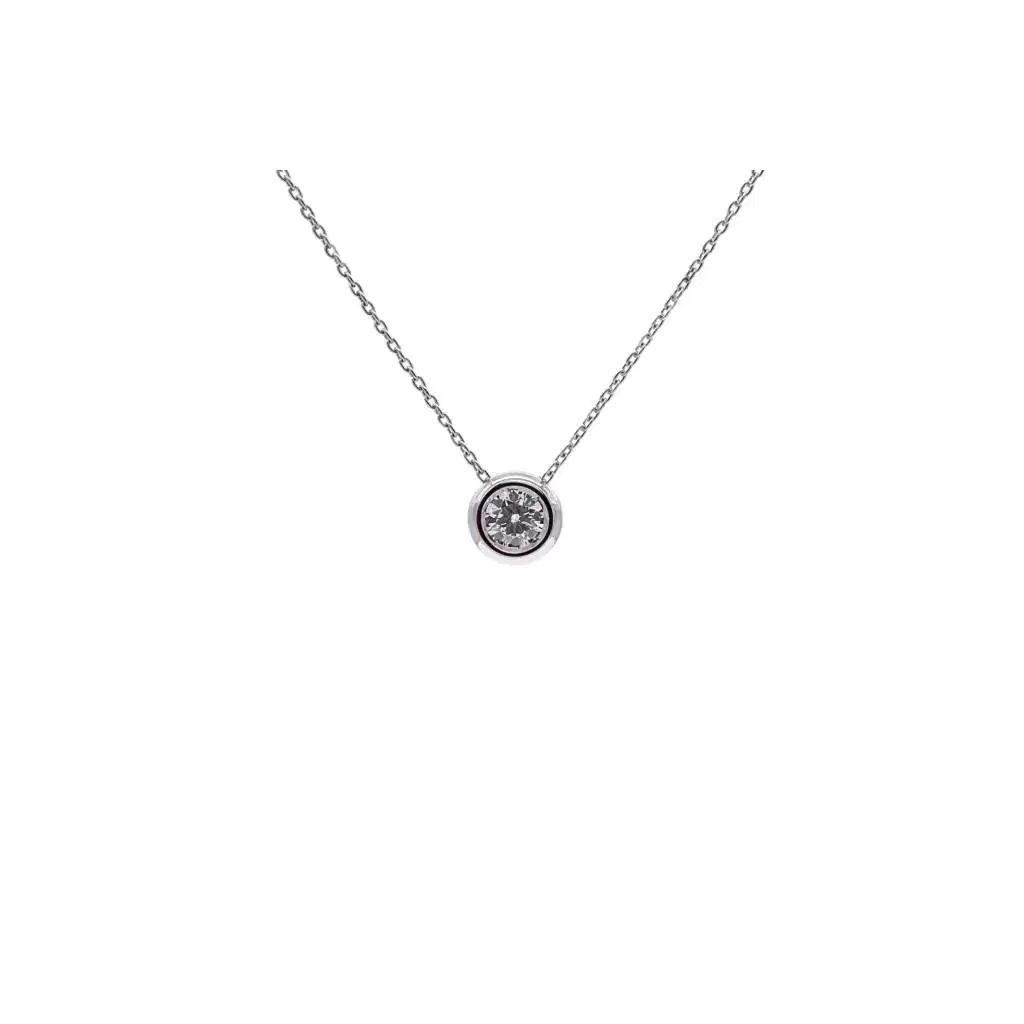 Collana Punto Luce Diamante Circle Castone da 5.50mm