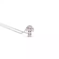 Necklace with 6 diamonds cross - width 6.7mm