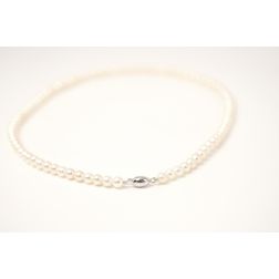 Pearls Necklace White 5mm Barrel
