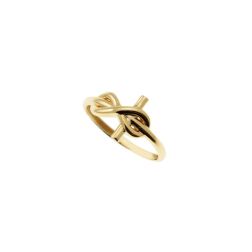 Anello Croce con Infinito Oro Giallo