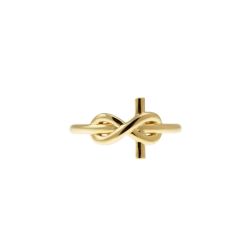 Anello Croce con Infinito Oro Giallo