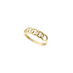 Anello Ovale Intrecciati Oro Giallo
