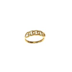 Anello Ovale Intrecciati Oro Giallo