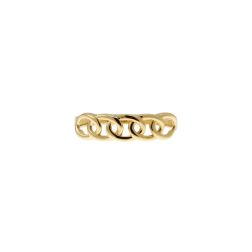 Oval Intertwined Yellow Gold Ring