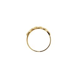Oval Intertwined Yellow Gold Ring