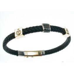 Sailorman Men's Bracelet in Yellow and White Gold