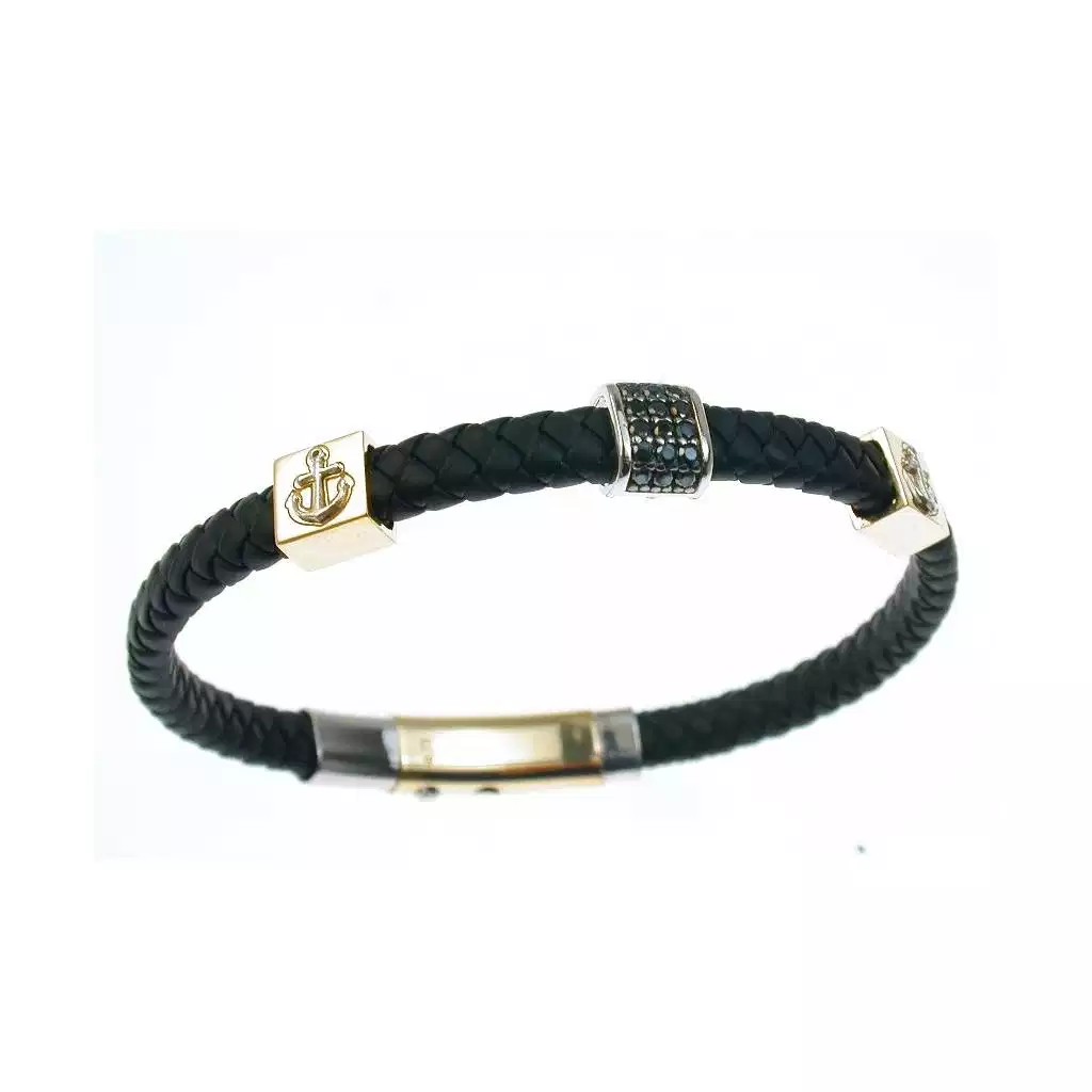 Sailorman Men's Bracelet in Yellow and White Gold