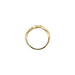 Braided ring in yellow gold and white gold