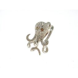 Octopus Ring Diamonds white gold 18kt