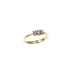 Anello Trilogy Basic 0,15ct Oro Giallo