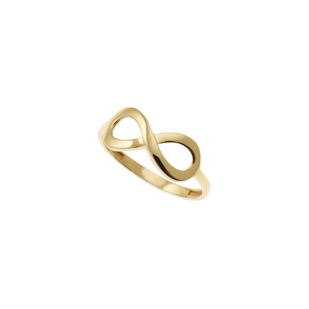 Large Yellow Gold Infinity Ring