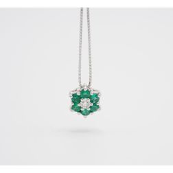 Collana Fiore Smeraldi