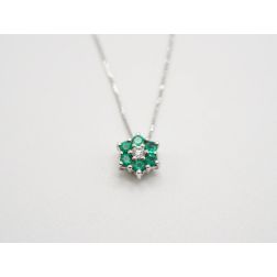 Collana Fiore Smeraldi