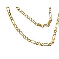 Collana 50cm x 3.20mm a catena 3+1 Oro Giallo