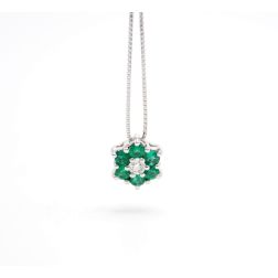 Emerald Flower Necklace