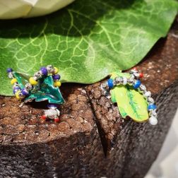 Caterpillar on leaf Pendant