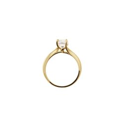 Anello Solitario Classique con Zircone in Oro Giallo