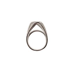 Ring Design 5 Arches with 105 Diamonds in White Gold