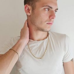 Bracciale D&R in Oro bianco e giallo foto indossata