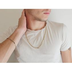Collana D&R in Oro bianco e giallo  foto indossata
