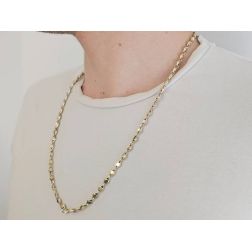 Photo of worn D&R necklace in White and Yellow Gold