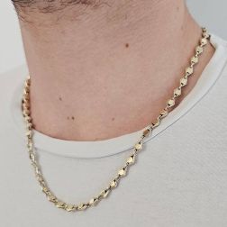 Collana D&R in Oro bianco e giallo  foto indossata