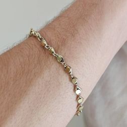 Bracciale D&R in Oro bianco e giallo foto indossata