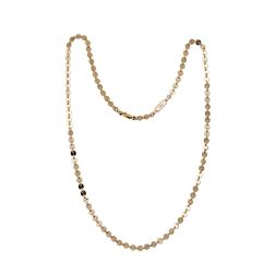 White and Yellow Gold disc sequin necklace