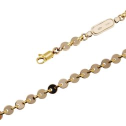 Disc sequin bracelet in white and yellow gold