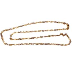 Collana 2+1 torchon in Oro Giallo e Bianco