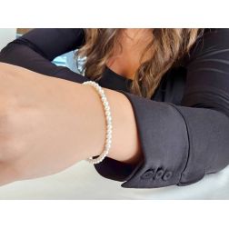 Bracciale Perle Delicious Oro Bianco foto indossata
