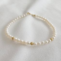 Delicious pearls bracelet yellow gold