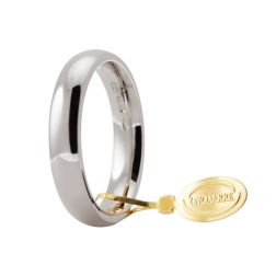 Comfortable wedding band White Gold 4mm UNOAERRE