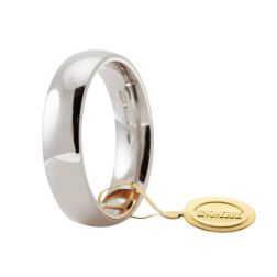 Fede Comoda Oro Bianco 5 mm UNOAERRE