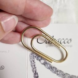 Fermasoldi a Graffetta Tonda Scalare in Oro Giallo