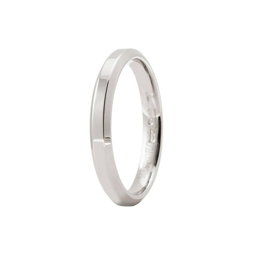 Wedding Band Ring Hydra Slim White Gold UNOAERRE