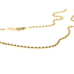 Collana Girocollo con Palline 46cm x 3mm in Oro Giallo