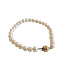 Bracciale perle Sfera 8mm in Oro Giallo